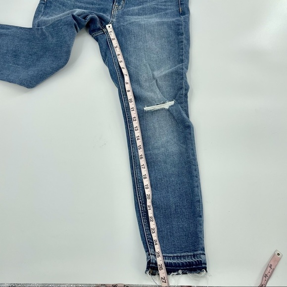 J.Crew Mercantile Slim Boyfriend Relaxed Ankle Raw Hem Cropped Denim Jeans 25 - Picture 5 of 13